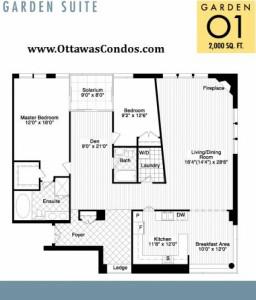 700 Sussex - Garden Suite Floor Plan